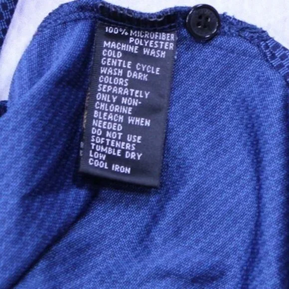 Greg Norman Disney Golf Logo Mens Blue Microfiber Polyester Polo Shirt Size XXL - Picture 5 of 7